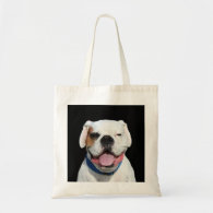 White Boxer Dog Tote Bag