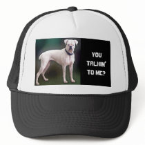 White Boxer hat