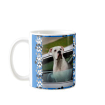 White Boxer in a Car Coffee Mug
