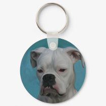 White Boxer keychains by Cazzies_Creations White Boxer keychains