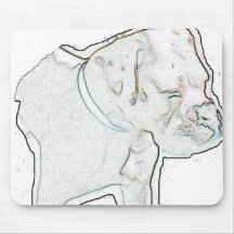 White Boxer Mousepads