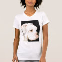 "White Boxer Profile" Art Reproduction T-shirt by CharlottesWebArt "White Boxer Profile" Art Reproduction T-shirt