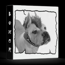 White Boxer punk binder binders