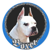 White boxer sticker