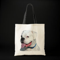 White Boxer tote bag bags