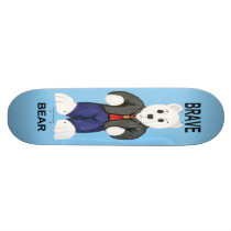 White Brave Bear Skateboard by starhorsepax White Brave Bear Skateboard