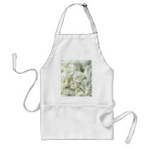 White Bridal Bouquet Apron - Customizable