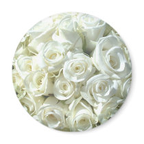 White Bridal Bouquet Magnet - Customizable
