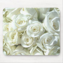 White Bridal Bouquet Mousepad - Customizable by WeddingsBest White Bridal Bouquet Mousepad - Customizable
