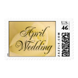 White Bridal Rose - April Wedding Stamp