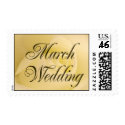 White bridal rose - March Wedding postage