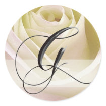 White Bridal Rose Monogram Sticker... Initial G by aslentz White Bridal Rose Monogram Sticker... Initial G