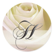White Bridal Rose Monogram Sticker...Initial H by aslentz White Bridal Rose Monogram Sticker...Initial H