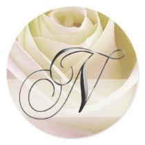White Bridal Rose Monogram Sticker... Initial N by aslentz White Bridal Rose Monogram Sticker... Initial N