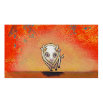 White buffalo art fun red painting contemporary business card