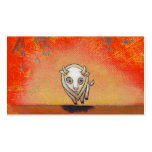 White buffalo art fun red painting contemporary business card