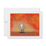 White buffalo art fun red painting contemporary custom announcements