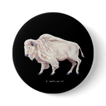 White Buffalo Pin