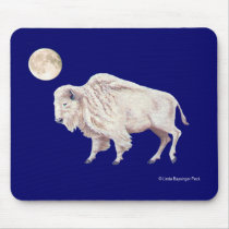 White Buffalo Mouse Pad