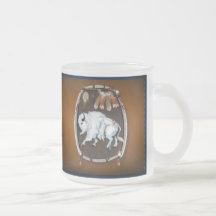 White Buffalo Shield-brown Mugs