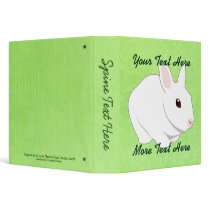 White Bunny Binder by Customizables White Bunny Binder