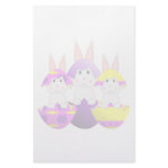 White Bunny Easter Eggs Stationery Paper