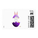 White Bunny Purple Easter Egg postage