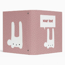 white bunny binders