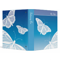 White Butterflies Folder binders