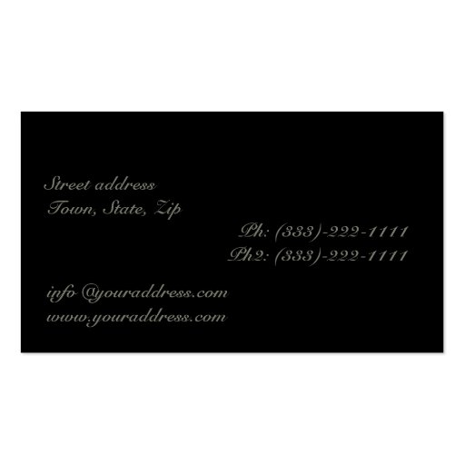 White Butterfly Beauty Salon & Fashion Card Business Card Templates (back side)