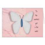 White Butterfly Card