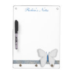 White Butterfly Dry-Erase Whiteboard