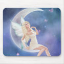 White Butterfly Fairy Moon Mousepad by emmamarlow White Butterfly Fairy Moon Mousepad