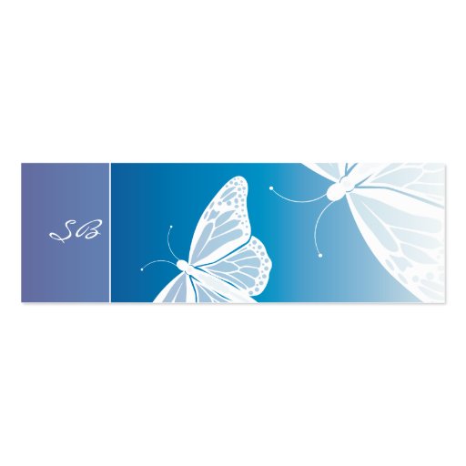 White Butterfly Skinny Cards Business Card (back side)