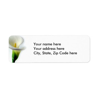 White Calla 1 Return Address Label