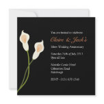 White Calla Lilies Anniversary Party -black Custom Announcement