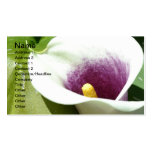 White Calla Lily Business Card