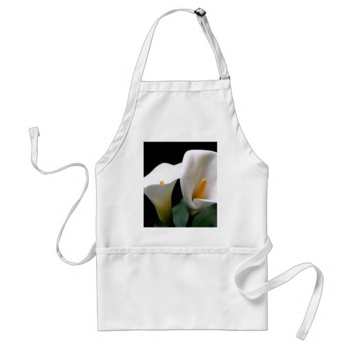 White Calla Lily Flower Apron