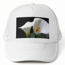 White Calla Lily Flower Baseball Hat