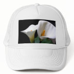White Calla Lily Flower Baseball Hat