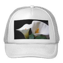 White Calla Lily Flower Baseball Hat