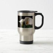 White Calla Lily Flower Travel Mug