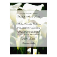White Calla Lily Wedding Announcement