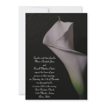 White Calla Lily Wedding Invitations