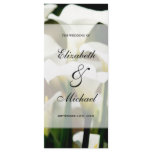 White Calla Lily Wedding Program Custom Rack Card