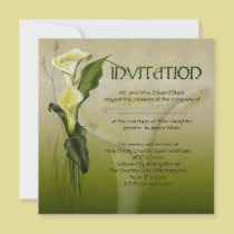 White Calla Wedding invitations