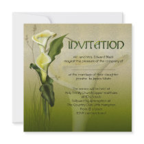White Calla Wedding Invitations