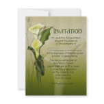 White Calla Wedding Personalized Announcement