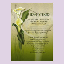 White Calla Wedding Suite invitations