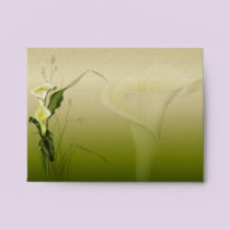 White Calla Wedding Suite envelopes